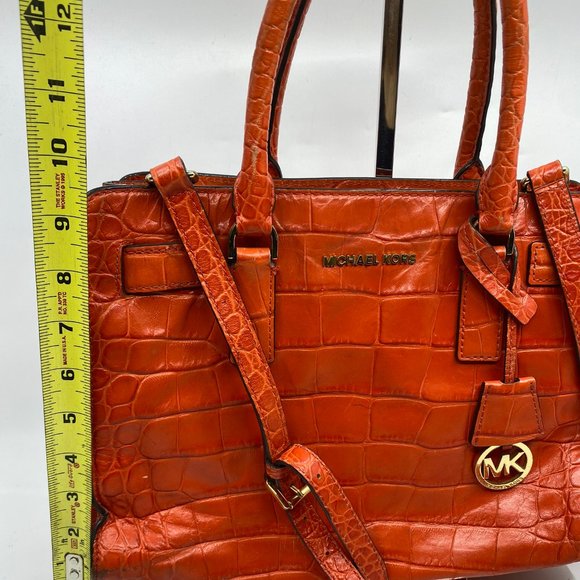 Michael Kors L Orange Leather Crossbody/Handbag - Picture 6 of 15